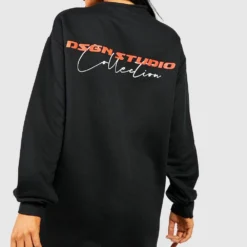 Print Oversize Sweatshirt-Kleid Mit Dsgn Studio Print