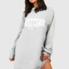 Petite Oversize Sweatshirt-Kleid Mit West Coast Slogan -Diven Stil Verkaufsgeschäft gzz50745 grey20marl xl scaled