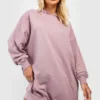 Oversize Hoodie Sweatshirt-Kleid 2 Oversize Hoodie Sweatshirt-Kleid -Diven Stil Verkaufsgeschäft gzz50786 mauve xl
