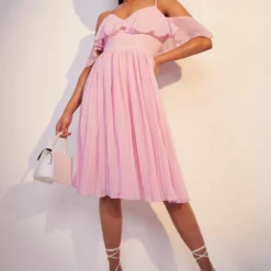 Petite Schulterfreies Brautjungfern-Kleid 8 Petite Schulterfreies Brautjungfern-Kleid -Diven Stil Verkaufsgeschäft gzz50799 blush xl 2