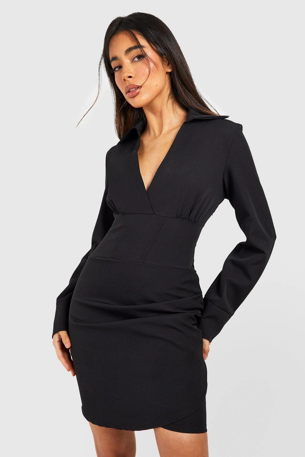 Blazer-Kleid Mit Korsett-Detail 3 Blazer-Kleid Mit Korsett-Detail