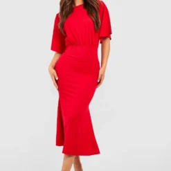 Gerafftes Kleid -Diven Stil Verkaufsgeschäft gzz51137 red xl 2