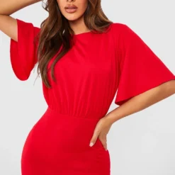 Gerafftes Kleid -Diven Stil Verkaufsgeschäft gzz51137 red xl 3