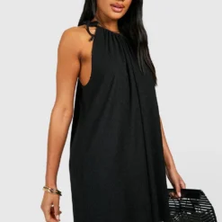 Strukturiertes Kleid -Diven Stil Verkaufsgeschäft gzz51164 black xl 2