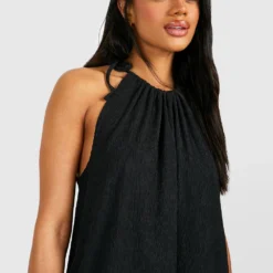 Strukturiertes Kleid -Diven Stil Verkaufsgeschäft gzz51164 black xl 3