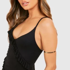 Kleid Mit Rüschen-Detail 9 Kleid Mit Rüschen-Detail -Diven Stil Verkaufsgeschäft gzz51210 black xl 3