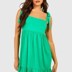 Kleid Mit Rüschen-Saum -Diven Stil Verkaufsgeschäft gzz51804 green xl 3