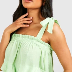 Strukturiertes Gestuftes Rüschen-Kleid -Diven Stil Verkaufsgeschäft gzz52162 lime xl 3