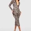 Strukturiertes Hemd-Kleid Mit Leopardenprint -Diven Stil Verkaufsgeschäft gzz52572 brown xl scaled