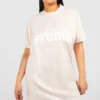 Plus Dsgn Studio T-Shirt-Kleid -Diven Stil Verkaufsgeschäft gzz53632 beige xl
