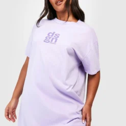 Plus Dsgn Studio T-Shirt-Kleid -Diven Stil Verkaufsgeschäft gzz53634 lilac xl 2