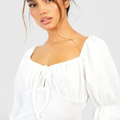 Kleid Mit Puffärmeln -Diven Stil Verkaufsgeschäft gzz53722 ivory xl 3