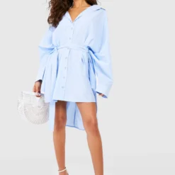 Gestreiftes Oversize Hemd-Kleid 8 Gestreiftes Oversize Hemd-Kleid -Diven Stil Verkaufsgeschäft gzz54436 blue xl 2 scaled