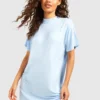 T-Shirt-Kleid Mit Kurzen Ärmeln -Diven Stil Verkaufsgeschäft gzz54451 blue xl scaled