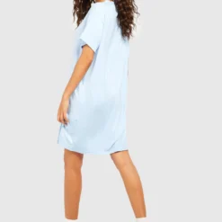 T-Shirt-Kleid Mit Kurzen Ärmeln -Diven Stil Verkaufsgeschäft gzz54451 blue xl 1 scaled