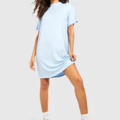 T-Shirt-Kleid Mit Kurzen Ärmeln -Diven Stil Verkaufsgeschäft gzz54451 blue xl 2 scaled