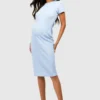 Umstandsmode Kurzärmliges Geripptes Bodycon-Kleid In Knitteroptik 1 Umstandsmode Kurzärmliges Geripptes Bodycon-Kleid In Knitteroptik -Diven Stil Verkaufsgeschäft gzz56753 blue xl scaled