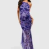 Umstandsmode Mesh Neckholder-Kleid Mit Abstraktem Print -Diven Stil Verkaufsgeschäft gzz56838 purple xl scaled