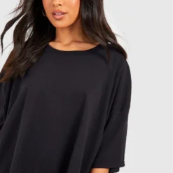 Petite Basic T-Shirt-Kleid Aus Baumwolle -Diven Stil Verkaufsgeschäft gzz58079 black xl 3 scaled