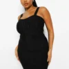 Plus Bandagen Korsett Bodycon-Kleid