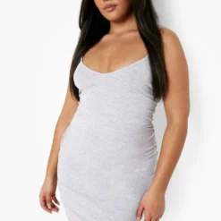 Plus Basic Bodycon-Kleid -Diven Stil Verkaufsgeschäft pzz07499 grey20marl xl 2