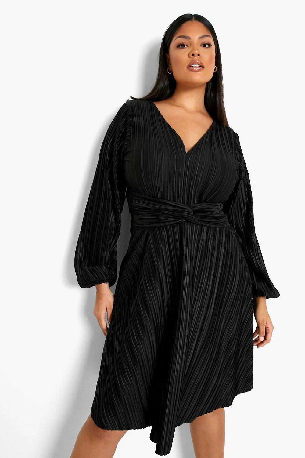 Plus Plissiertes Skater-Kleid 5 Plus Plissiertes Skater-Kleid – Bild 3