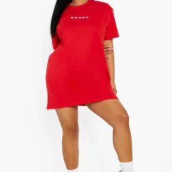 Plus T-Shirt-Kleid Mit Honey-Print