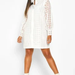 Plus Kariertes Hemd-Kleid Aus Organza 9 Plus Kariertes Hemd-Kleid Aus Organza -Diven Stil Verkaufsgeschäft pzz69776 black xl 3