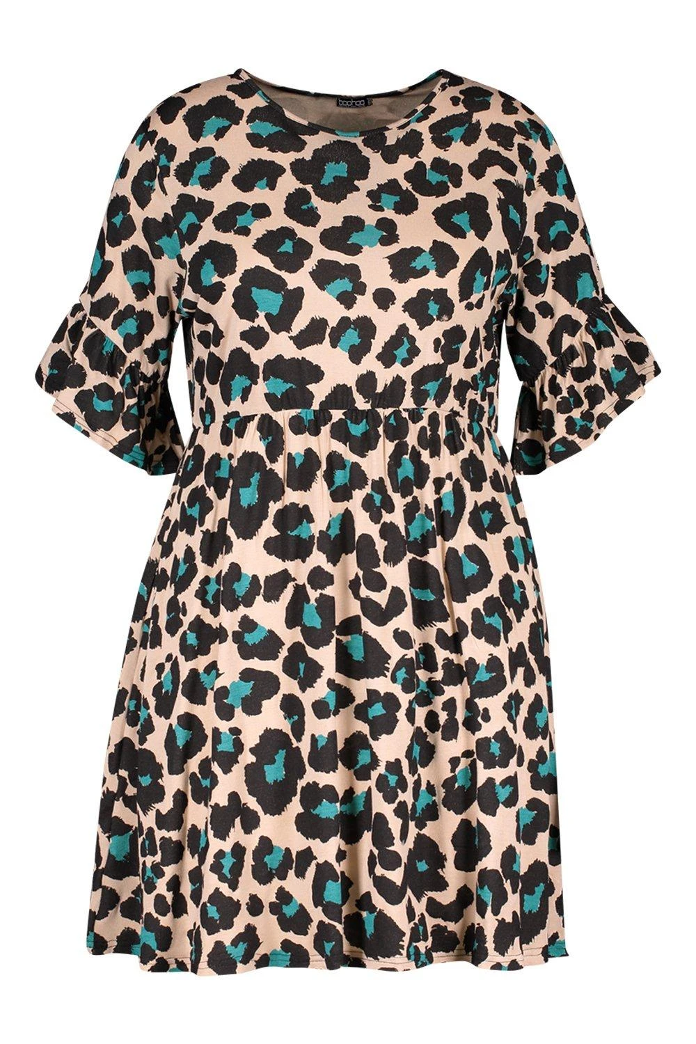 Plus Smok-Kleid Mit Leopardenprint 5 Plus Smok-Kleid Mit Leopardenprint – Bild 3