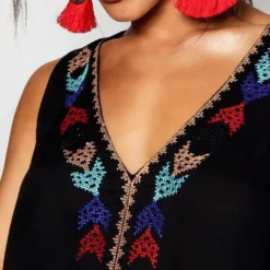 Besticktes Kleid Mit Fransen -Diven Stil Verkaufsgeschäft szz88493 white xl 3